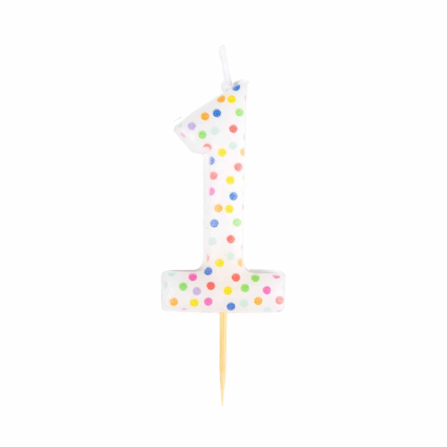 amscan 9911556 Patterned Numerical Candle 1