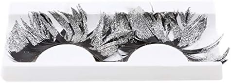 LGJJJ Art Eyelashes Fake Eyelashes Dazzling Stage Exaggerated Eyelashes Soft Thick Eye Lashes Makeup Art Handmade Fake Cross False Eyelashes
