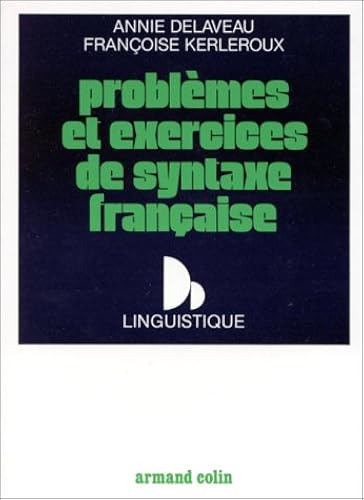Download Problèmes et exercices de syntaxe française PDF