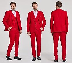 Hihawk Men's 3 Piece Suit with Stretch
