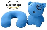 PackingPup - Cute Puppy Microbead Pillow - Convertible Travel Pillow (Bubble Blue)