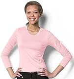 Layers by WonderWink Women's Silky Long Sleeve Underscrub Small Light Pink