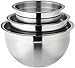 Amazon Basics Stainless Steel Mixing Bowls, Set of 3