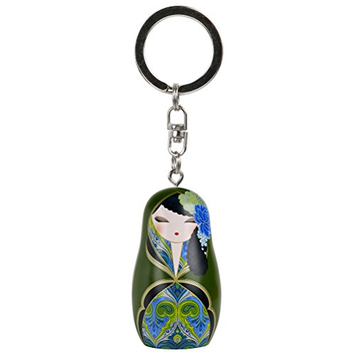 Beautiful Babushka By Kimmidoll Green Keyring