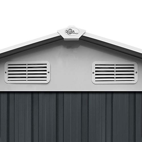 Abri de jardin en métal 5 m² - Cabane / Remise de jardin - Rangement vélos/outils - Gris