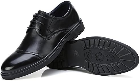 Camel Men's Leather Wingtip Oxford Shoes Wedding Shoes Lace up Cap Tuxedo Formal Dress Shoes