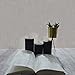 smtyle Halloween Black Flameless Taper Candles Home Decor Set of 3 Battery Operated with 3D Flame Wick Flickering LED Light for Candlesticks 0.86 x 8inch