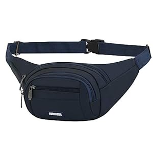 GERIINEER Bumbag voor Vrouwen Mannen Heuptas Fanny Packs met 4 Zakken met ritssluiting Waterdichte Running Bumbags…