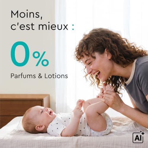 - Couches Bébé Hypoallergéniques, Taille 3 (6+ kg), Box mensuelle (174 pièces), Ultra Douces et Absorbantes, sans Parfum et Lotion pour les peaux sensibles, Testées dermatologiquement