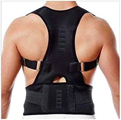 Rainbow Shopper Real Doctor Posture Corrector, Shoulder Back Support Belt for Men and Women (Black)