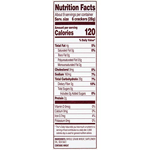 BACK TO NATURE NON-GMO CRACKERS, HARVEST WHOLE WHEAT, 8.5 OUNCE