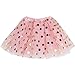 Jastore® Girls' Polka Dot Tutu Glitter Ballet Triple Layer Soft Tulle Dance Skirt (0-2 Years, Pink)