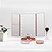 FUNTOUCH Makeup Vanity Mirror with 21 LED Lights, 10X/3X/2X/1X Magnifying Led Makeup Mirror with Touch Screen,Dual Power Supply,180° Adjustable Rotation,Countertop Cosmetic Mirror(Rose Gold)