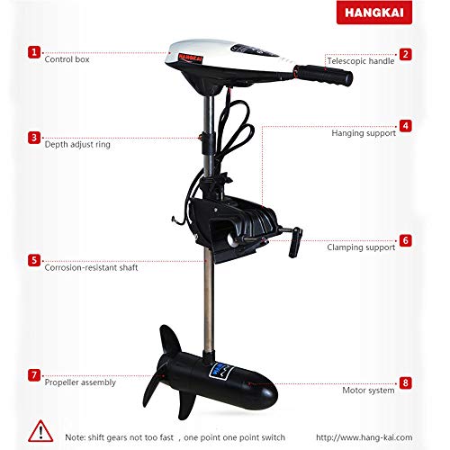 DONSU Electric Trolling Motor Outboard 65lbs 12V Engine Outboard Motor