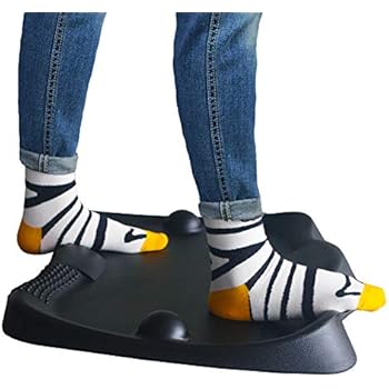 Aucuda Anti Fatigue Mat For Standing Deskdesk Floor Mat Ergonomically Engineered With Calculated Terrain For Foot Massage 216x267inch Black