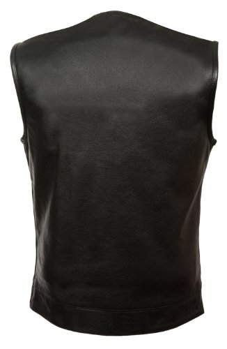 First Manufacturing mens Rival Leather Vest(Black,4X-Large),1 Pack
