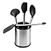 SZUAH Kitchen Utensil Holder, Stainless Steel Utensil Caddy, Large Capacity with Insert and Drain Holes (The Utensil Set in Picture is NOT Included).