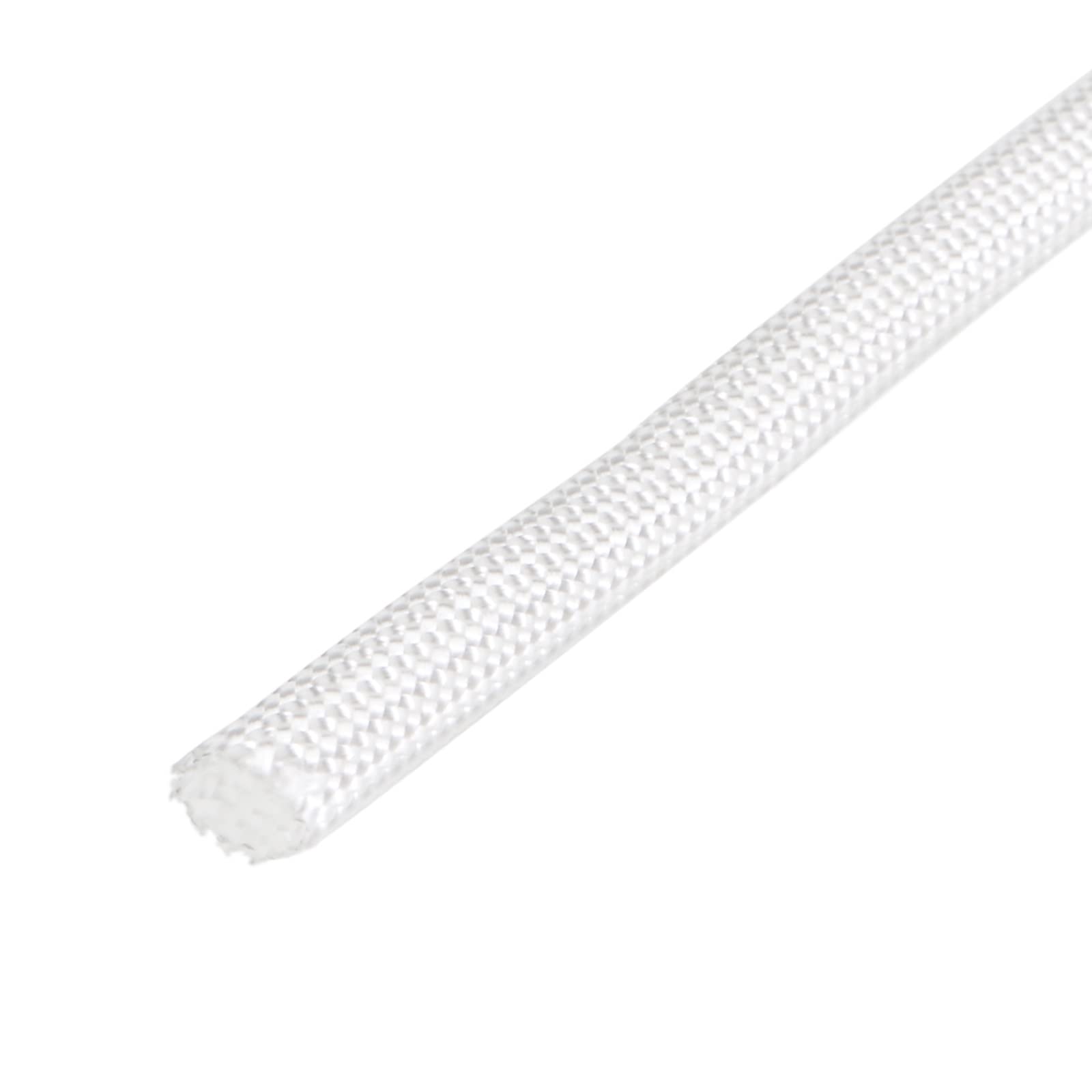 DMiotech 5mmx10m Fiberglass Sleeve Insulating Small Lines Fabric Tubing for Wire Protecting with Silicone White