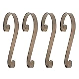 Stocking Scrolls 4-PACK Stocking Hanger Set (Oil-Rubbed Bronze)