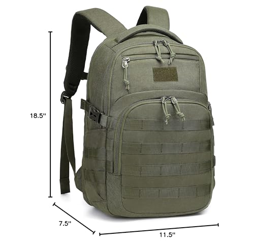 Wotony Military tactical backpack, backpack for men black small tactical assault bag (green, 20 inch)