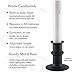 612 Vermont Ultra-Bright LED Window Candles with Timer, Battery Operated, Metal Base, White Candlestick, Adjustable Height (Pack of 4, Matte Onyx)