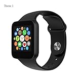 LUOOV Men and Women Bluetooth Smart Watch Camera Sport Fitness Wrist Waterproof Wireless Phone Watch bluetooth smart watch for android iphone (Black)
