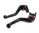 Short Billet Aluminum Clutch & Brake Levers Motorcycle Set Black for Suzuki GSXR600 2006 2007 2008 2009 2010