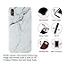 GOLINK MATTE Finish Marble Series Slim-Fit Ultra-Thin Anti-Scratch Shock Proof Dust Proof Anti-Finger Print TPU Gel Case for iPhone Xs MAX 6.5 inch(White Marble)