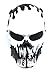 Everlife Shop CS Protective Mask Halloween Airsoft Paintball Tactical Full Face Masquerade Skull Skeleton Mask (Black/White)