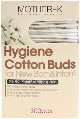 Safety Cotton Buds 300pcs, Two different types in both ends that is easy for hygiene