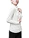Allegra K Women Ruffle Neck Blouse Half Placket Stand Collar Puff Sleeve Shirts, X-Small / US 2, White