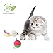 Pet Paws Interactive Cat Toy Teaser with Feather Mouse - Green/ Yellow