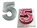EUROTINS Small Number Birthday Wedding Anniversary Cake Tin – 10” x 8” (2.5” deep) (5)