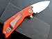 Eafengrow EF335 Folding Knives D2 Blade and G10 Handle,5 inch Closed EDC Pocket Folding Knife with Clip (orange)