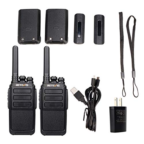 Retevis RT28 Walkie Talkies Rechargeable Long Range FRS Radio UHF VOX 16 Channels USB Charging 2 Way Radios Long Range Cruise Shipping Hiking Camping (2 Pack)