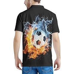 HUGS IDEA Fire Soccer Ball Print Men's Outdoor