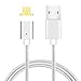 Magnetic USB Cable for Micro USB Charging and Data transfer 3.3ft Cable for Android Gen5 (1PC Silver) …
