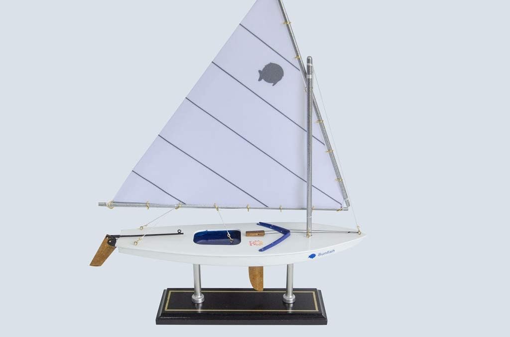 wooden sunfish sailboat