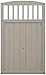 Yardistry Gate with Black Baluster Inserts, 42-Inch by 68-Inch, Gray