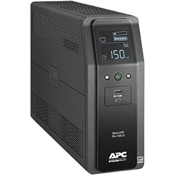 APC Sine Wave UPS, 1500VA UPS Battery Backup & Surge Protector, Back-UPS Pro Uninterruptible Power Supply (BR1500MS)