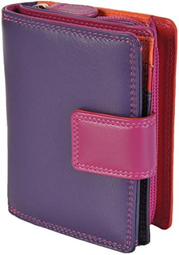 GOLUNSKI Graffiti 'China Rose' Soft Leather Small Womens Purse Wallet 7-142, Powder Pink, S, Classic