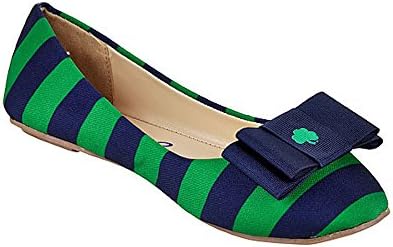 Lillybee U University Of Notre Dame Gameday Flats and Shamrock Bow