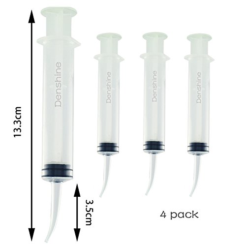 Denshine® Disposable Dental Irrigation Syringe With Curved Tip 12CC (Pack of 4pcs)