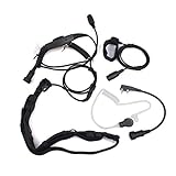 Loria 2Pin Throat Headset OR Skull Vibration Microphone for Kenwood Quansheng PUXING Baofeng UV5R 888S Portable Walkie Talkie