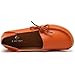 CIOR Women's Genuine Leather Loafers Casual Moccasin Driving Shoes Indoor Flat Slip-On Slippers,M911,Orange,40