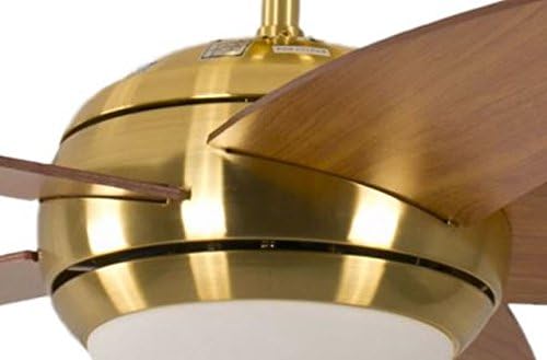 Ceiling Fan Melton Brass 52 inch with Light and Remote Control Blades Honey Maple, Honey/Maple, 132 cm - Image 4
