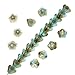 Czech Glass Beads Flower Beadcaps 6x4.5mm 'Aqua Celsian' (50)