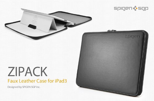 Spigen SGP el Nuevo iPad 4 G LTE/WiFi Funda de Piel Negro de la Serie Zipack - Imagen 6