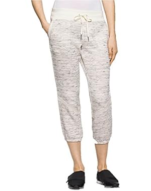 Performance Heathered Cropped Jogger Pants Heather Bone