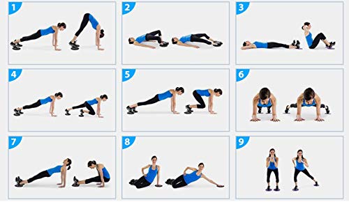 PTOUGE-Fitness-Exercise-Core-SlidersWorkout-Equipment-at-HomeDouble-Sided-Gilder-Strength-Slides-Discs-Work-Smoothly-on-Any-Surface-Perfect-for-Stretch-Strength-Abdominal-Core-Exercise-Set-of-2